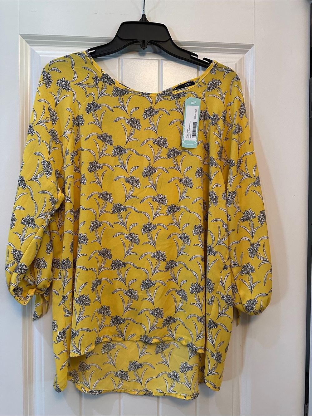 Papermoon Yellow Floral Boatneck Tunic